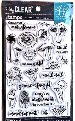 Mushroom Rubber Stamp Set With Morel Mushroom Pattern Mushroom Rubber ...