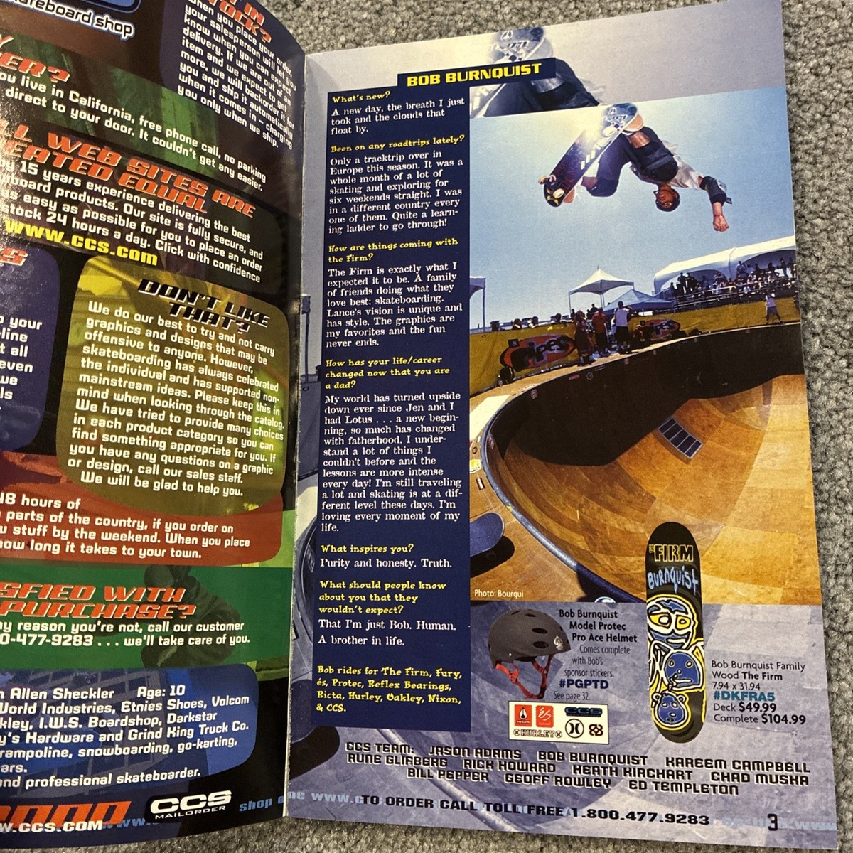 Vintage CCS Mailorder Catalog 2000 Ryan Sheckler Skateboarding