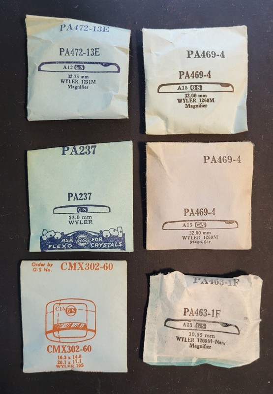 30 Vintage Wyler Watch Crystals – NOS Original Watchmaker Parts Lot