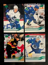 2025-26 Upper Deck Series 2 Holiday Green Vancouver Canucks Lot of 4
