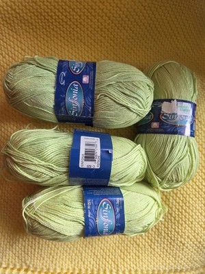 Lot ot 4 Sinfonia Omega Cotton Yarn Knit Crochet Pistache Mexicano 3.52oz