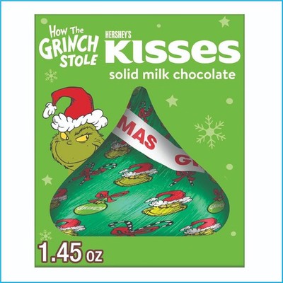 Hershey s Kisses Grinch Milk Chocolate Christmas Candy Gift Box 1.45oz Treat