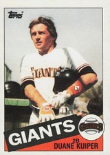 1985 Topps Baseball Card #22 Duane Kuiper Second Baseman San Francisco Giants