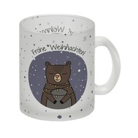 Frohe Weihnachten Glas Tasse Mit SüßEm BäRen