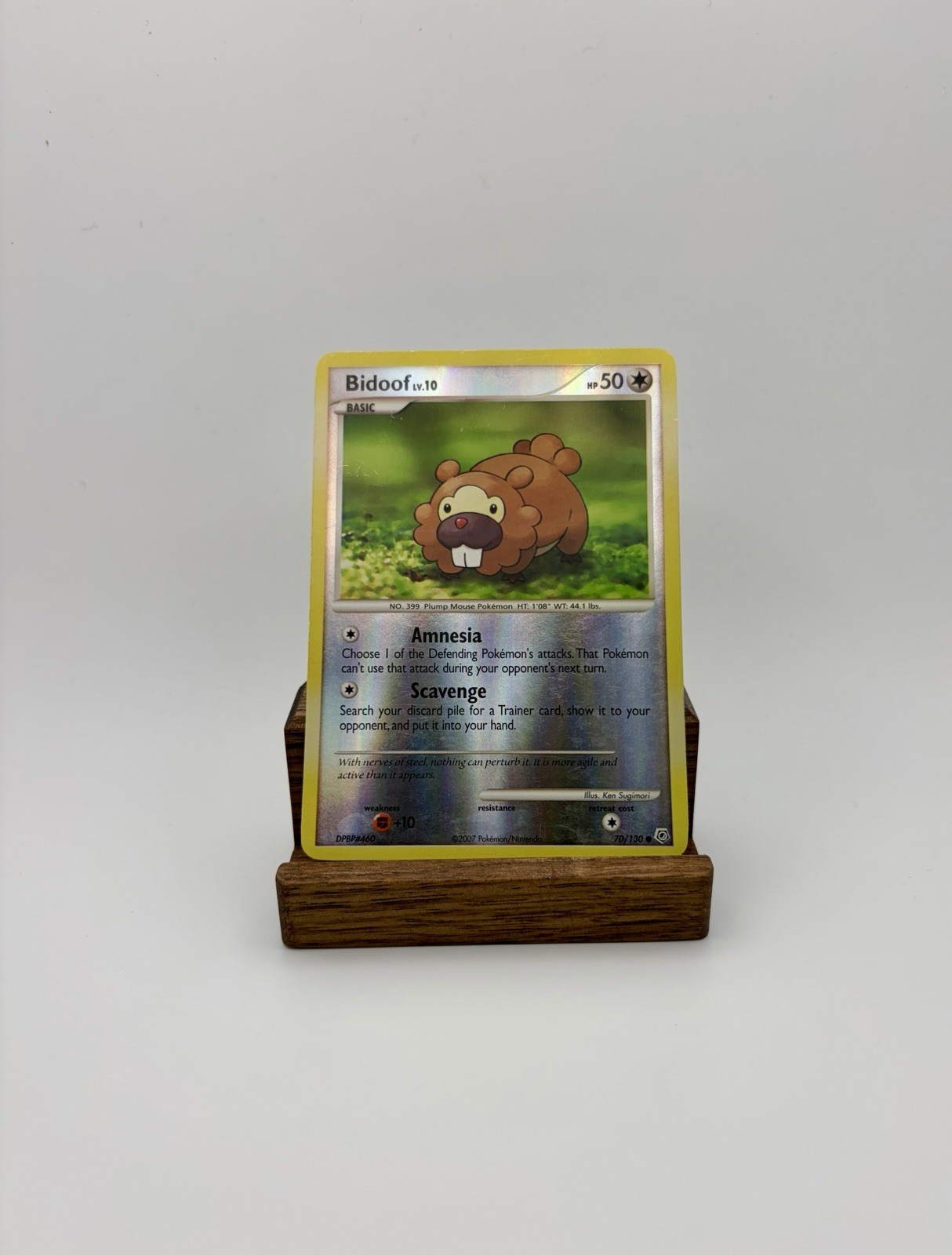 Bidoof 70/130 Diamond and Pearl Pokemon TCG Reverse Holo Common 2007 LP