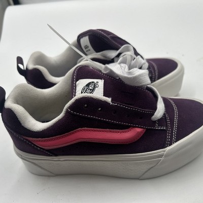 Vans Knu Stack Purple Suede Pink Sidestripe Platform Sneakers Womens 6.5 Mens 5