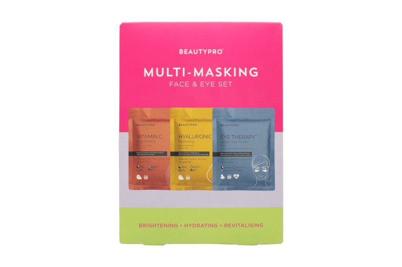 Beauty Pro Dark Multi-Masking Face & Eye Set 3 Pieces (This Set Contains:\N\N1x Vitamin C Brightening Sheet Mask\N1x Hyaluronic Hydrating Sheet Mask\N1x Eye Therapy Mask) - Image 2