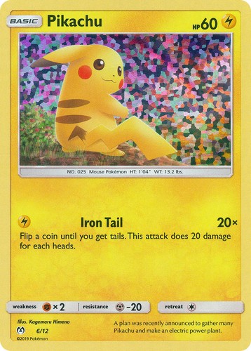 Pokemon Pikachu 6/12 006/012 Holofoil NM McDonald's Promos 2019 Promo