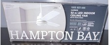 Hampton Bay Caprice 52 in Matte White LED Indoor Ceiling Fan with Remote NEW