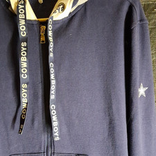 Wear by Erin Andrews Dallas Cowboys NFL Sweatshirt Navy White Size S