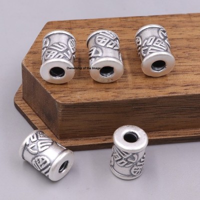 1 Stck. Echt 999 Feinsilber Klein Charm Anhänger Röhrenanhänger Zum Selbermachen Schmuck