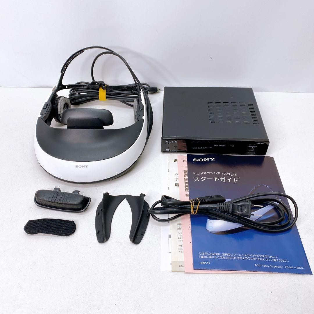 SONY HMZ T1 Head Mounted Display Tested Working Complete Set Wear 