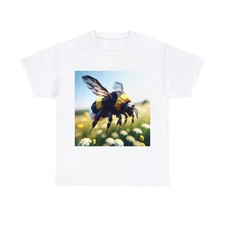 Unisex Adult T-Shirt Bee Graphic Nature Lover Save Bees Conservation Futuristic