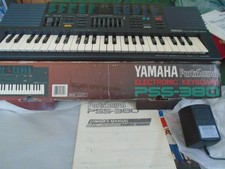 yamaha pss 380 synthesizer home keyboard boxed  with adapter vgc