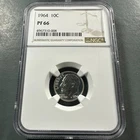 1964 10C Silver Proof Roosevelt Dime, NGC PF66 (88058)