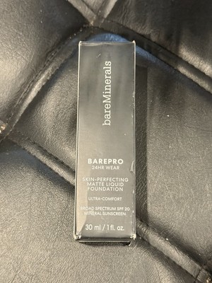 BAREMINERALS BarePro 24HR Matte Liquid Foundation Fair 10 Warm Mineral SPF 20