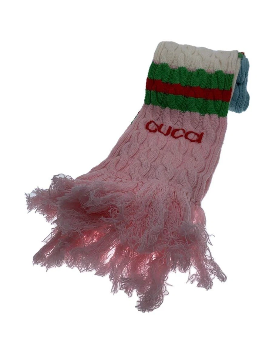 Echarpe femme GUCCI laine bordure multicolore 716345 Occasion