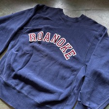 Vintage Soffe Brand Roanoke Navy Blue Sweatshirt Made In USA Mens L