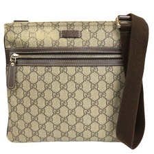 Auth Gucci Shoulder Bag GG Supreme 295257 Crossbody GG Plus PVC Leather