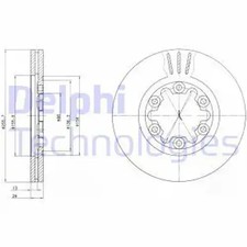 2x Disco de freno ventilado BG3559 DELPHI para FORD MAZDA