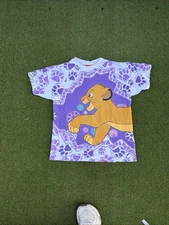 90s Rare The Lion King Kids T-shirt Vintage Simba All Over Print AOP Disney Tee