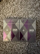 2 SEALED JAQK Cellars Amethyst Purple Playing Cards Theory 11 2015 Rare