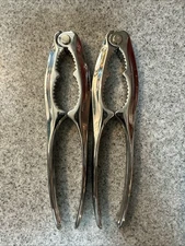 Set Of 2 Nut Cracker Tools Lobster/Shellfish Hard Nuts Unbranded Chrome Durable