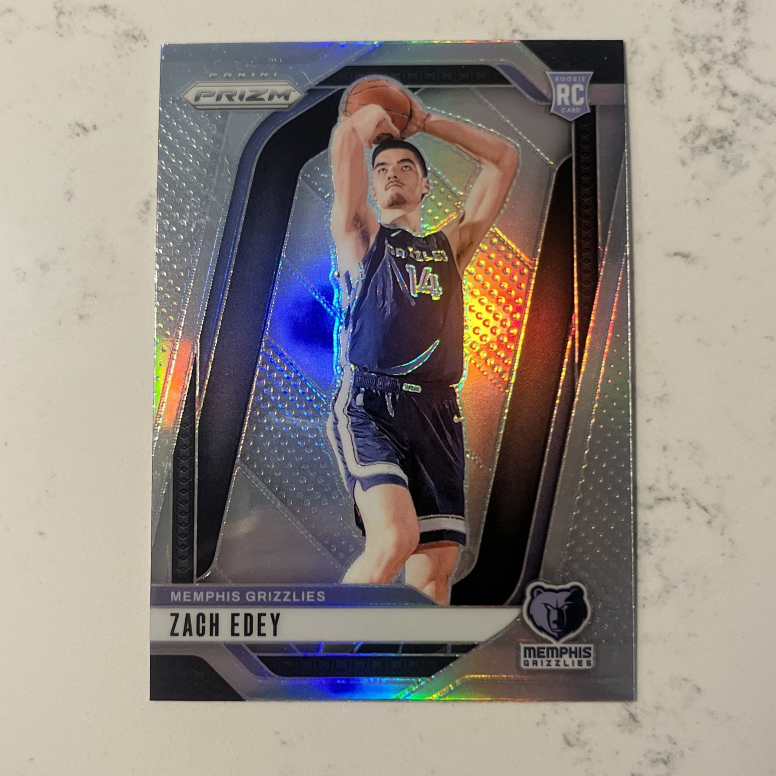 2024-25 Panini Prizm Silver Prizm Zach Edey #249 RC Rookie Memphis Grizzlies