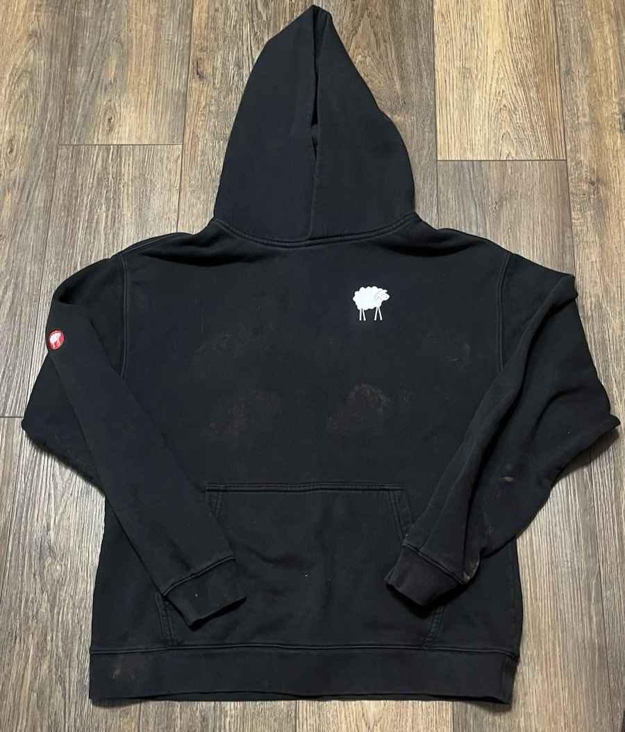 Sheepey Race Pullover Sweatshirt Hoodie Mens S Black Sheep Logo