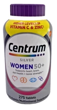 Centrum Silver Women 50 Plus 275 Tablets Exp 09/2026 Immune Support Multivitamin