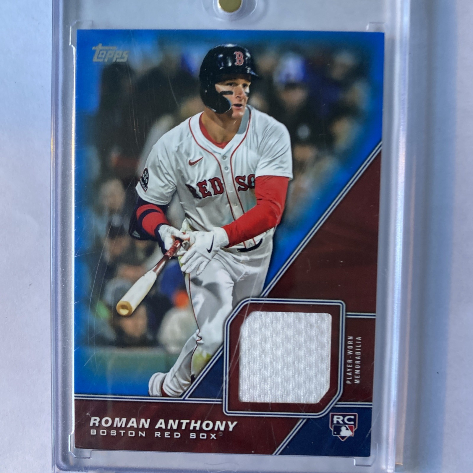 2026 Topps Series 1 Roman Anthony RC Major League Material Relic Card Blue /150