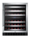 Summit SWC530BLBISTC 24"W 46 Bottle Capacity Built-In / - Stainless Steel