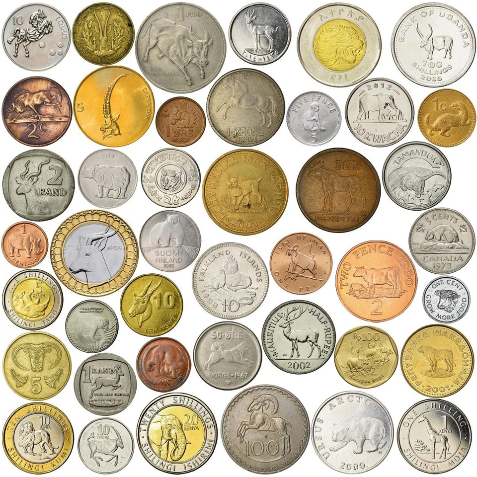 30 Different Coins With Mammals | Unique Exotic Wildlife Coin Lot Collection - Image 2 of 2