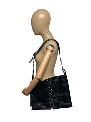 Vtg Dolce & Gabbana SS2003 Black Belted Leather Shoulder Bag | eBay