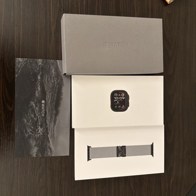 Apple Watch Ultra 2 (GPS + LTE) 49MM  Black Titanium Case Black Milanese Loop