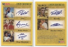 2019 SC2019 Pele Moore Maradona Ronaldo Zidane printed autograph gold /50