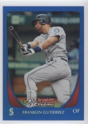 2011 Bowman Chrome Blue Refractor 78/150 Franklin Gutierrez #110 0b5