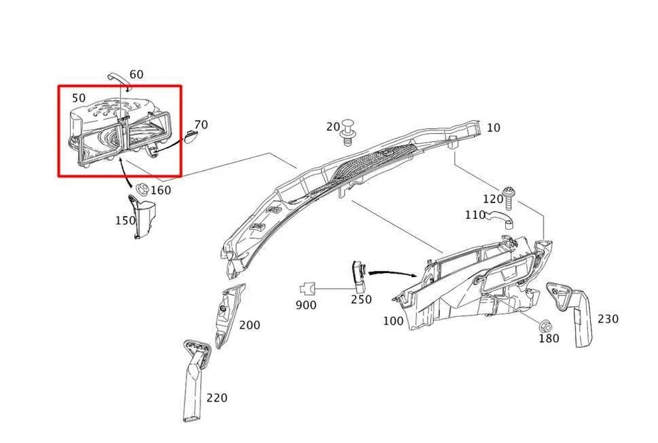 07-16 Mercedes-Benz E350 4Matic 3.5L AWD Limpiador de admisión de aire Ventilación Carcasa Foto 2 de 4