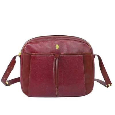 Sac bandoulière Cartier Must Leather Bandoulière Bordeaux Or - Photo 1/4