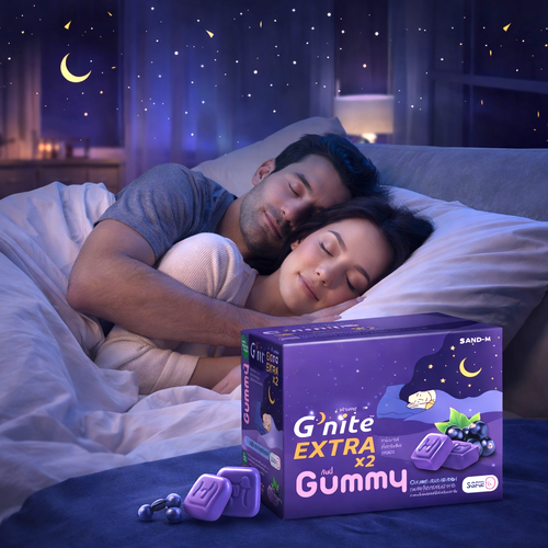 G'nite Extra X2 Gummy sleep gummy Blackcurrant Flavor for better sleep HandyHerb - Picture 1 of 11