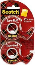 Scotch Super-Hold Tape, 2 Rolls, Transparent Finish, 50 More Adhesive, Trusted