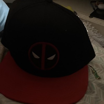 Deadpool Black/Red Adjustable Snapback Baseball Cap Hat Unisex One Size