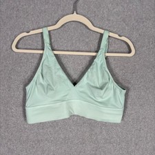 Soma Embraceable Wireless UT Tailored Bralette Large Mint Green Comfort 121703
