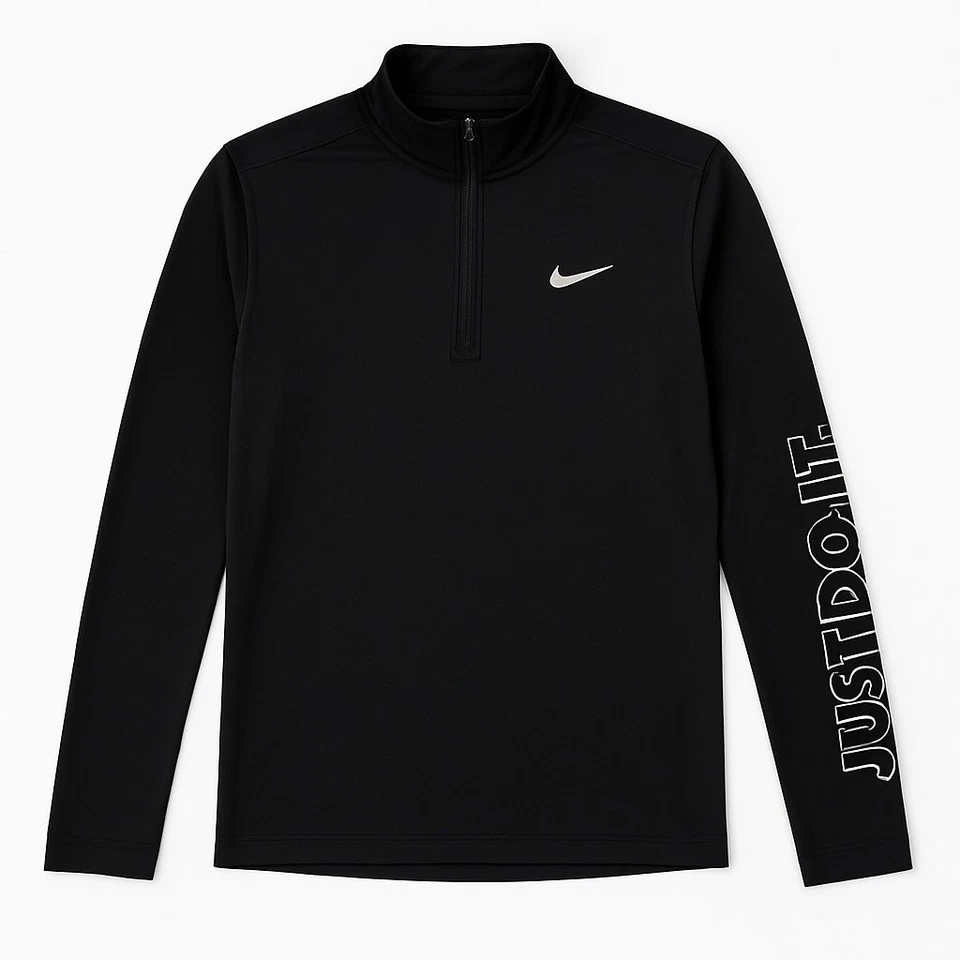 Camiseta Nike Dry Fit manga longa preta tamanho M corrida - Imagem 3 de 4