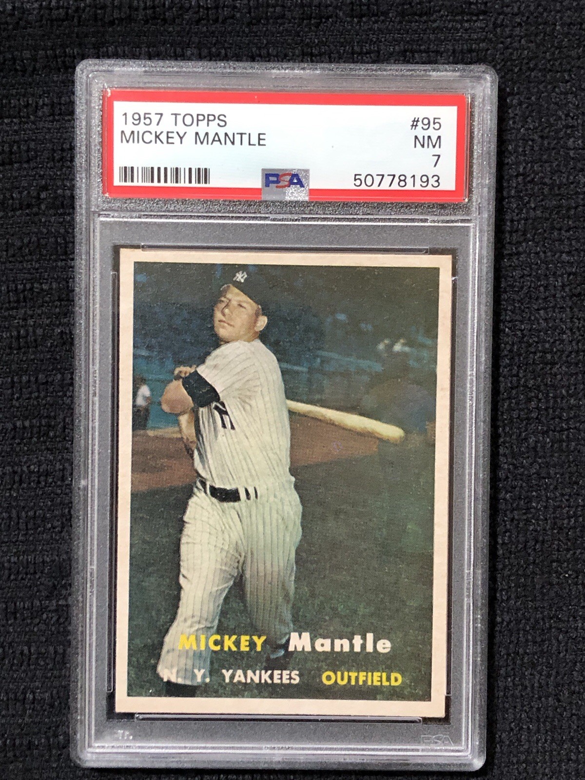 1957 TOPPS MICKEY MANTLE #95 PSA 7 NM++ DEAD CENTERED - NM-MT CORNERS - STUNNING