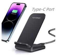 100W Fast Wireless Charger Stand Dock For Apple iPhone Samsung Android Phone UK