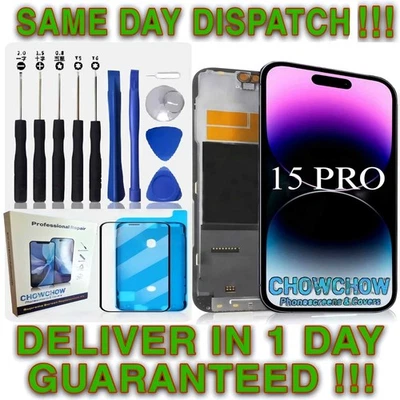 APPLE iPhone 15 Pro Screen Replacement LCD/OLED Digitizer Assembly With Frame & Kit UK