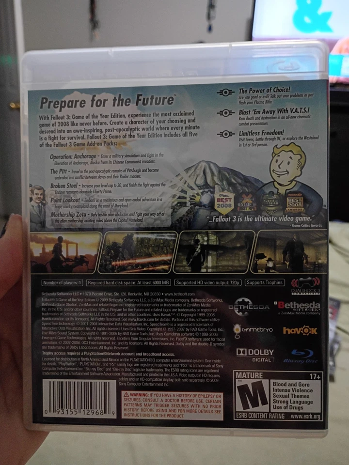 Fallout 3: Edición Juego del Año - Playstation 3 PS3 Foto 2 de 2