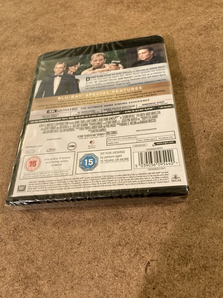 4K UHD BLU-RAY JAMES BOND CASINO ROYALE BRAND NEW SEALED UK STOCK - Image 2 of 4