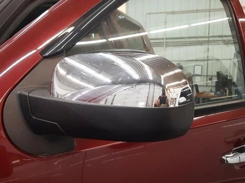 OEM Side View Door Mirror For Sierra 1500 Pickup Left Chrm Pwr Heat Tested Gd